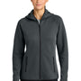 Sport-Tek Womens Phenom Full Zip Hooded Sweatshirt Hoodie w/ Pockets - Iron Grey - NEW