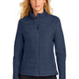 Sport-Tek Womens Teknical Hybrid Full Zip Jacket - True Navy Blue - COMING SOON