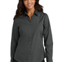 Port Authority Womens Carefree Stain Resistant Long Sleeve Button Down Shirt - Graphite Grey