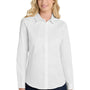 Port Authority Womens SuperPro Wrinkle Resistant React Long Sleeve Button Down Shirt - White