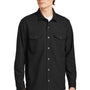 Mercer+Mettle Mens Twill Long Sleeve Button Down Shirt w/ Pockets - Deep Black