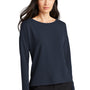 Mercer+Mettle Womens Stretch Drop Shoulder Wide Crewneck Sweatshirt - Night Navy Blue