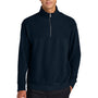 Mercer+Mettle Mens Linear Texture Odor Resistant 1/4 Zip Sweatshirt - Night Navy Bue