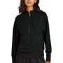 Mercer+Mettle Womens Linear Texture Odor Resistant 1/4 Zip Sweatshirt - Deep Black