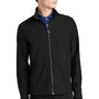 Mercer+Mettle Mens Faille Waterproof Full Zip Soft Shell Jacket - Deep Black