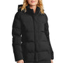 Mercer+Mettle Womens Water Resistant Full Zip Hooded Puffy Parka - Deep Black