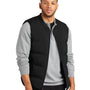 Mercer+Mettle Mens Water Resistant Full Zip Puffy Vest - Deep Black