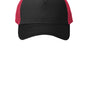 New Era Hats Mens Adjustable Trucker Hat - Black/Scarlet Red