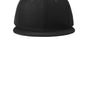 New Era Hats Mens Flat Bill Snapback Hat - Black