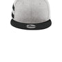 New Era Hats Mens Shadow Heather Striped Flat Bill Snapback Hat - Heather Shadow Grey/Black