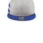 New Era Hats Mens Shadow Heather Striped Flat Bill Snapback Hat - Heather Shadow Grey/Royal Blue