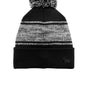 New Era Hats Unisex Knit Pom Beanie - Black/Graphite Grey