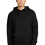 New Era Mens Heritage Fleece Hooded Sweatshirt Hoodie w/ Pouch Pocket - Black