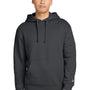 New Era Mens Heritage Fleece Hooded Sweatshirt Hoodie w/ Pouch Pocket - Graphite Grey