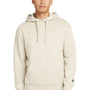New Era Mens Heritage Fleece Hooded Sweatshirt Hoodie w/ Pouch Pocket - Soft Beige