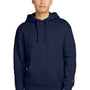 New Era Mens Heritage Fleece Hooded Sweatshirt Hoodie w/ Pouch Pocket - True Navy Blue