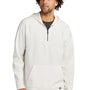 New Era Mens STS 1/4 Zip Hooded Sweatshirt Hoodie w/ Pouch Pocket - Fan White