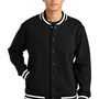 New Era Mens Varsity Heavyweight Fleece Snap Down Jacket - Black - COMING SOON