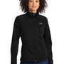 The North Face Womens Ridgewall Wind & Water Resistant Soft Shell Full Zip Jacket - Black