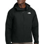 The North Face Mens Barr Lake Water Resistant Soft Shell Full Zip Hooded Jacket - Heather Black
