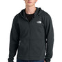 The North Face Mens Double Knit Full Zip Hooded Sweatshirt Hoodie w/ Pockets - Asphalt Grey