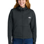 The North Face Womens Double Knit Full Zip Hooded Sweatshirt Hoodie w/ Pockets - Asphalt Grey