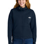 The North Face Womens Double Knit Full Zip Hooded Sweatshirt Hoodie w/ Pockets - Summit Navy Blue