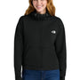 The North Face Womens Double Knit Full Zip Hooded Sweatshirt Hoodie w/ Pockets - Black