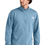The North Face Mens Double Knit 1/4 Zip Fleece Jacket - Steel Blue