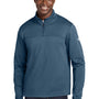The North Face Mens Aim Fleece 1/4 Zip Sweatshirt - Shady Blue