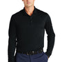 Nike Mens Dri-Fit Moisture Wicking Micro Pique 2.0 Long Sleeve Polo Shirt - Black