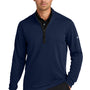 Nike Mens Textured 1/4 Zip Sweatshirt - College Navy Blue