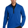 Nike Mens Textured 1/4 Zip Sweatshirt - Gym Blue