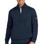 Nike Mens Club Fleece 1/4 Zip Sweatshirt w/ Pockets - Midnight Navy Blue