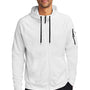 Nike Mens Therma-Fit Fleece Full Zip Hooded Sweatshirt Hoodie w/ Pockets - White