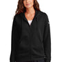 Nike Womens Club Fleece Full Zip Hooded Sweatshirt Hoodie w/ Pockets - Black