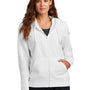 Nike Womens Club Fleece Full Zip Hooded Sweatshirt Hoodie w/ Pockets - White