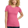 Next Level Womens Boyfriend Fine Jersey Short Sleeve Crewneck T-Shirt - Hot Pink - Closeout