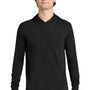 Next Level Mens CVC Long Sleeve Hooded T-Shirt Hoodie - Black - NEW