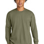 Next Level Mens Long Sleeve Crewneck T-Shirt - Light Olive Green - COMING SOON