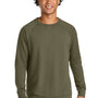 Next Level Mens French Terry Long Sleeve Crewneck T-Shirt - Military Green