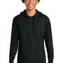 Next Level Mens French Terry Fleece Hooded Sweatshirt Hoodie w/ Pouch Pocket - Black