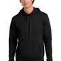 Next Level Mens Fleece Hooded Sweatshirt Hoodie w/ Pouch Pocket - Black On Black