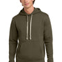 Next Level Mens Fleece Hooded Sweatshirt Hoodie w/ Pouch Pocket - Military Green