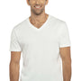 Next Level Mens Fine Jersey Short Sleeve V-Neck T-Shirt - White
