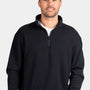 Next Level Mens Fleece 1/4 Zip Sweatshirt - Black