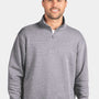 Next Level Mens Fleece 1/4 Zip Sweatshirt - Heather Grey