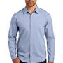 Ogio Mens Commuter Long Sleeve Button Down Shirt - Heather Metal Blue