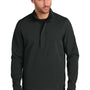 Ogio Mens Aspect Moisture Wicking 1/4 Zip Sweatshirt w/ Pouch Pocket - Blacktop