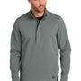 Ogio Mens Aspect Moisture Wicking 1/4 Zip Sweatshirt w/ Pouch Pocket - Rogue Grey